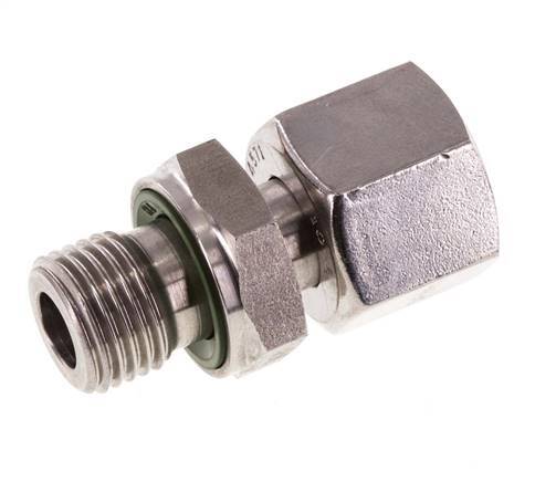 10L y G1/4'' Rótula recta de acero inoxidable con rosca macho 315 bar FKM Ajustable ISO 8434-1