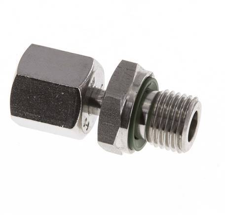 6S y G1/4'' Rótula recta de acero inoxidable con rosca macho 630 bar FKM Ajustable ISO 8434-1