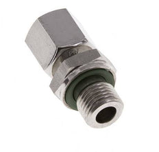 6S y G1/4'' Rótula recta de acero inoxidable con rosca macho 630 bar FKM Ajustable ISO 8434-1