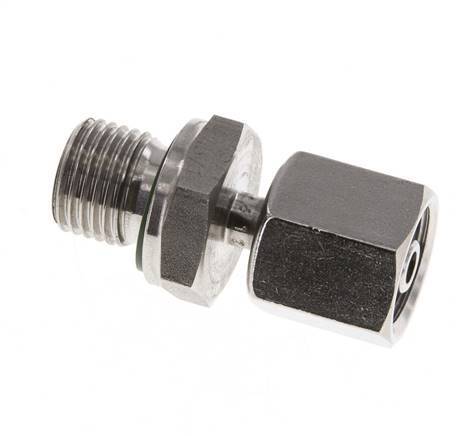 6S y G1/4'' Rótula recta de acero inoxidable con rosca macho 630 bar FKM Ajustable ISO 8434-1