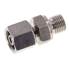 8S y G1/4'' Rótula recta de acero inoxidable con rosca macho 630 bar FKM Ajustable ISO 8434-1
