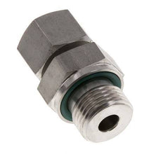 12S y G1/2'' Rótula recta de acero inoxidable con rosca macho 630 bar FKM Ajustable ISO 8434-1