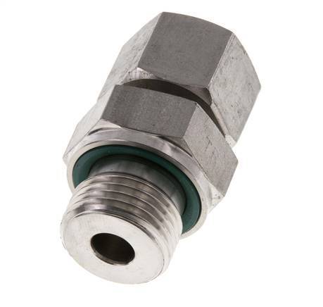 12S y G1/2'' Rótula recta de acero inoxidable con rosca macho 630 bar FKM Ajustable ISO 8434-1