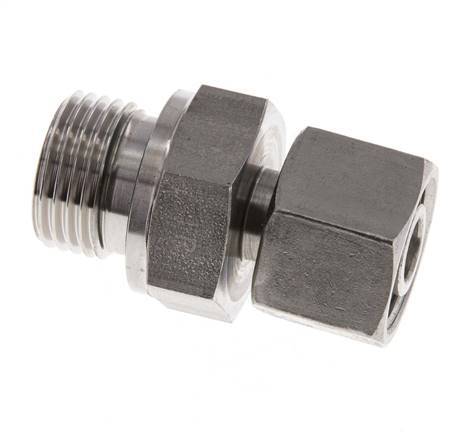 12S y G1/2'' Rótula recta de acero inoxidable con rosca macho 630 bar FKM Ajustable ISO 8434-1