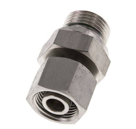 12S y G1/2'' Rótula recta de acero inoxidable con rosca macho 630 bar FKM Ajustable ISO 8434-1
