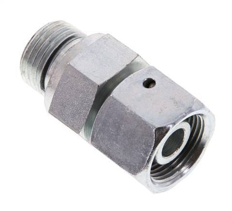 14S & G1/2'' Acero zincado Rótula recta con rosca macho 630 bar Junta tórica de NBR Cono de estanquidad Ajustable ISO 8434-1