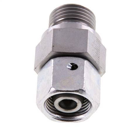 14S & G1/2'' Acero zincado Rótula recta con rosca macho 630 bar Junta tórica de NBR Cono de estanquidad Ajustable ISO 8434-1