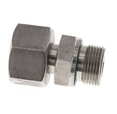 14S & G1/2'' Acero zincado Rótula recta con rosca macho 630 bar Junta tórica de NBR Cono de estanquidad Ajustable ISO 8434-1