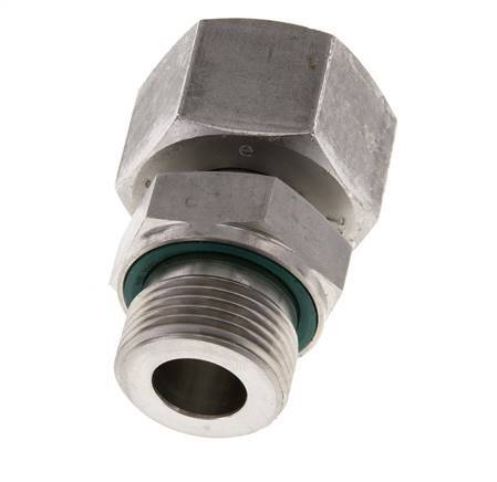 14S & G1/2'' Acero zincado Rótula recta con rosca macho 630 bar Junta tórica de NBR Cono de estanquidad Ajustable ISO 8434-1