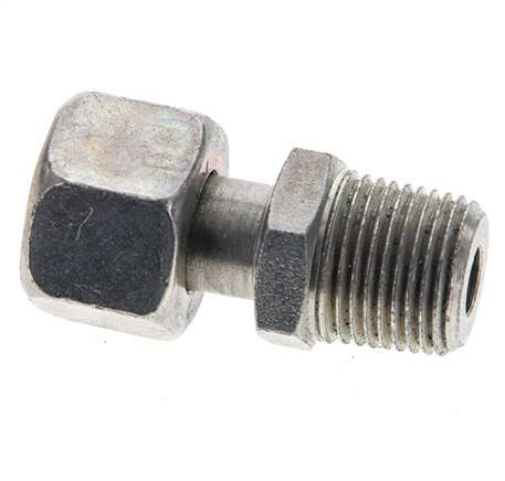 12L y 3/8'' NPT Acero zincado Rótula recta con rosca macho 315 bar Ajustable ISO 8434-1