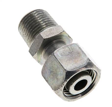 12L y 3/8'' NPT Acero zincado Rótula recta con rosca macho 315 bar Ajustable ISO 8434-1