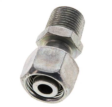 12L y 3/8'' NPT Acero zincado Rótula recta con rosca macho 315 bar Ajustable ISO 8434-1