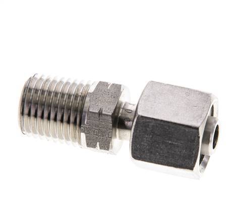 8L y 1/4'' NPT Rótula recta de acero inoxidable con rosca macho 315 bar Ajustable ISO 8434-1