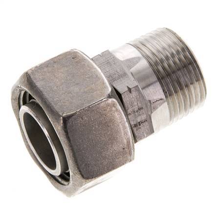 22L y 3/4'' NPT Acero inoxidable Rótula recta con rosca macho 160 bar Ajustable ISO 8434-1