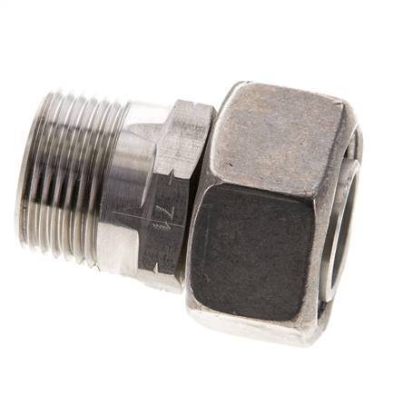 22L y 3/4'' NPT Acero inoxidable Rótula recta con rosca macho 160 bar Ajustable ISO 8434-1