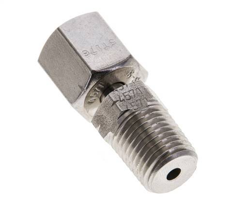 6S & 1/4'' NPT Stainless Steel Straight Swivel with Male Threads 630 bar Adjustable ISO 8434-1