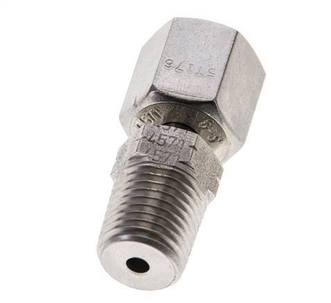 6S & 1/4'' NPT Stainless Steel Straight Swivel with Male Threads 630 bar Adjustable ISO 8434-1