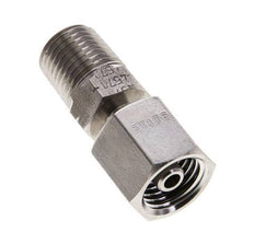 6S & 1/4'' NPT Stainless Steel Straight Swivel with Male Threads 630 bar Adjustable ISO 8434-1