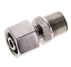 10S y 3/8'' NPT Rótula recta de acero inoxidable con rosca macho 630 bar Ajustable ISO 8434-1