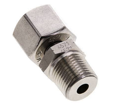 10S y 3/8'' NPT Rótula recta de acero inoxidable con rosca macho 630 bar Ajustable ISO 8434-1