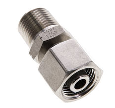 10S y 3/8'' NPT Rótula recta de acero inoxidable con rosca macho 630 bar Ajustable ISO 8434-1
