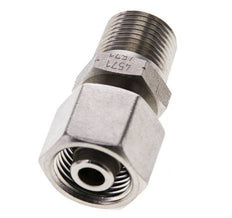 10S y 3/8'' NPT Rótula recta de acero inoxidable con rosca macho 630 bar Ajustable ISO 8434-1