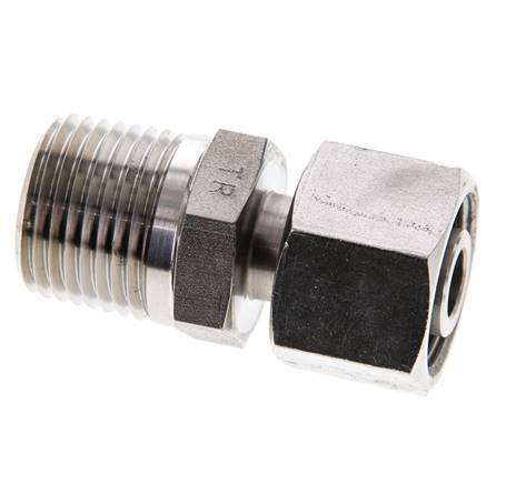 12S y 1/2'' NPT Rectas de acero inoxidable con rosca macho 630 bar Ajustable ISO 8434-1