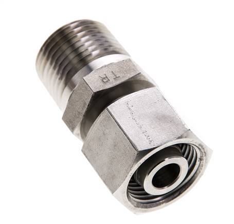 12S y 1/2'' NPT Rectas de acero inoxidable con rosca macho 630 bar Ajustable ISO 8434-1