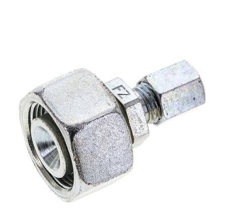 6L & 18L Zink plated Steel Straight Cutting Fitting with Swivel 315 bar ISO 8434-1