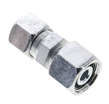 12S & 14S Zink plated Steel Straight Cutting Fitting with Swivel 630 bar ISO 8434-1