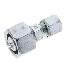 8S & 16S Zink plated Steel Straight Cutting Fitting with Swivel 400 bar ISO 8434-1