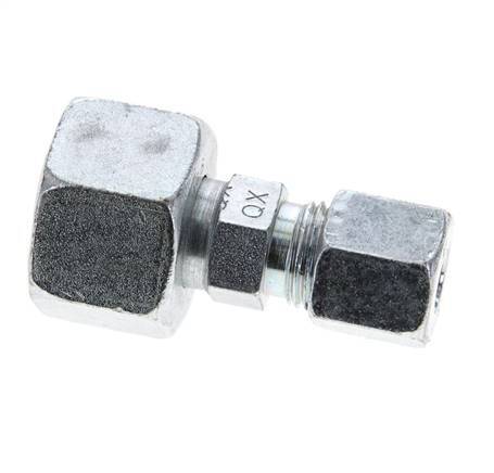 8S & 16S Zink plated Steel Straight Cutting Fitting with Swivel 400 bar ISO 8434-1