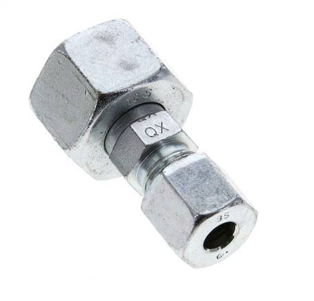 8S & 16S Zink plated Steel Straight Cutting Fitting with Swivel 400 bar ISO 8434-1