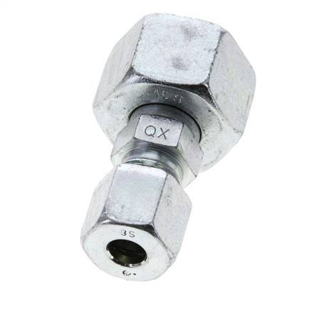 8S & 16S Zink plated Steel Straight Cutting Fitting with Swivel 400 bar ISO 8434-1