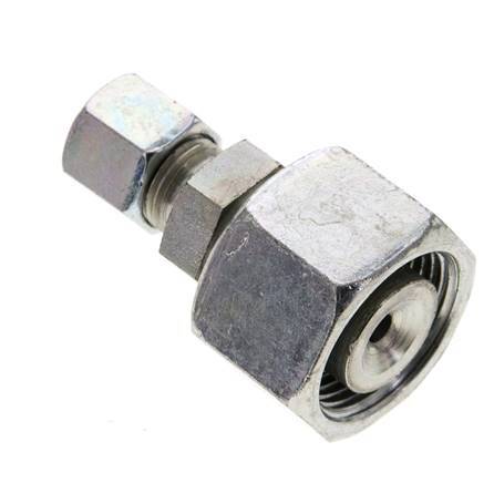 8S & 20S Zink plated Steel Straight Cutting Fitting with Swivel 400 bar ISO 8434-1