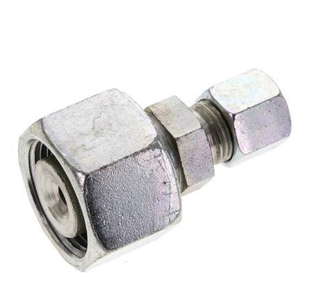 8S & 20S Zink plated Steel Straight Cutting Fitting with Swivel 400 bar ISO 8434-1