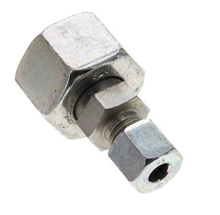 8S & 20S Zink plated Steel Straight Cutting Fitting with Swivel 400 bar ISO 8434-1