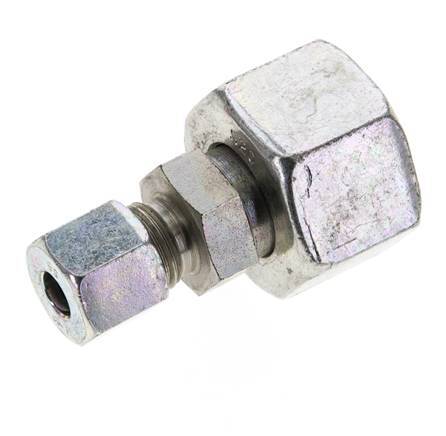 8S & 20S Zink plated Steel Straight Cutting Fitting with Swivel 400 bar ISO 8434-1
