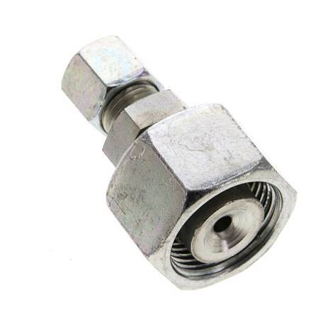 8S & 20S Zink plated Steel Straight Cutting Fitting with Swivel 400 bar ISO 8434-1