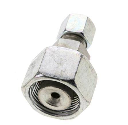 8S & 20S Zink plated Steel Straight Cutting Fitting with Swivel 400 bar ISO 8434-1