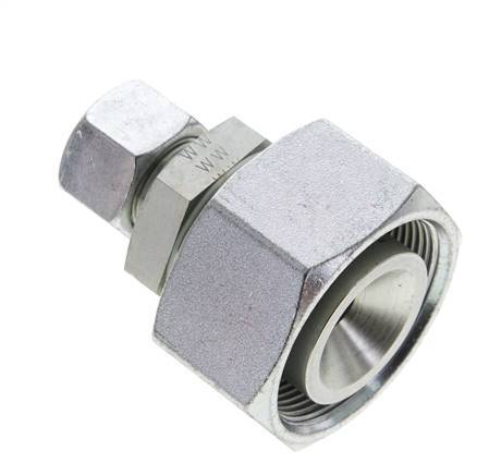 16S & 38S Zink plated Steel Straight Cutting Fitting with Swivel 315 bar ISO 8434-1