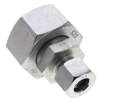 16S & 38S Zink plated Steel Straight Cutting Fitting with Swivel 315 bar ISO 8434-1