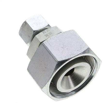 16S & 38S Zink plated Steel Straight Cutting Fitting with Swivel 315 bar ISO 8434-1