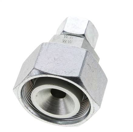 16S & 38S Zink plated Steel Straight Cutting Fitting with Swivel 315 bar ISO 8434-1