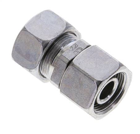 18L & 16S Zink plated Steel Straight Cutting Fitting with Swivel 315 bar ISO 8434-1