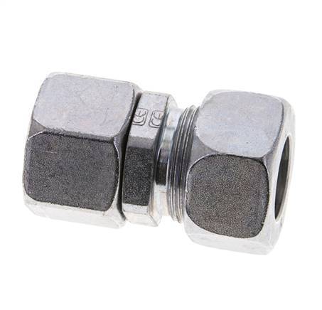 18L & 16S Zink plated Steel Straight Cutting Fitting with Swivel 315 bar ISO 8434-1