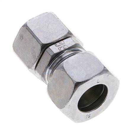 18L & 16S Zink plated Steel Straight Cutting Fitting with Swivel 315 bar ISO 8434-1