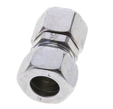 18L & 16S Zink plated Steel Straight Cutting Fitting with Swivel 315 bar ISO 8434-1