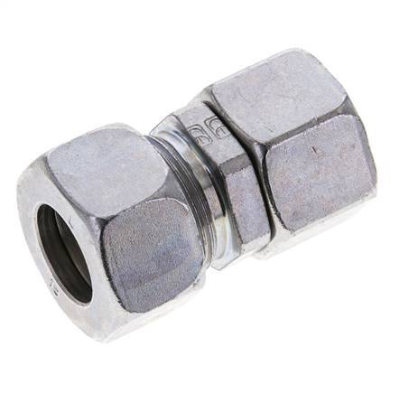 18L & 16S Zink plated Steel Straight Cutting Fitting with Swivel 315 bar ISO 8434-1