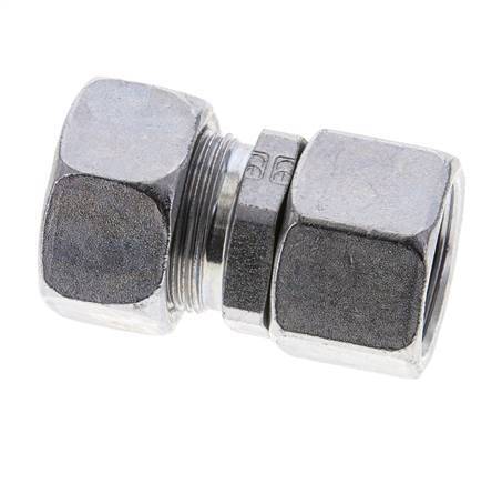 18L & 16S Zink plated Steel Straight Cutting Fitting with Swivel 315 bar ISO 8434-1
